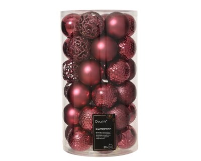 Julkula 6cm Mix Mörkrosa 37-pack Dark Rose