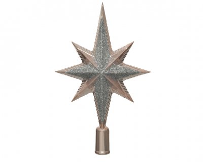 Toppstjärna 6,5x14,5x25,5cm Rosa