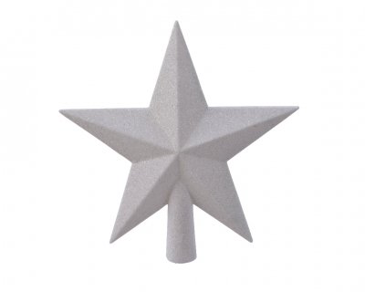 Toppstjärna 19x19x4,2cm Vit