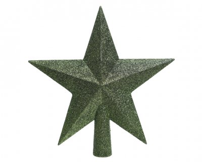 Toppstjärna 19x19x4,2cm Mörkgrön