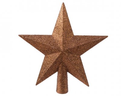 Toppstjärna 19x19x4,2cm Brun