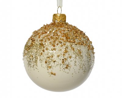 Julkula 8cm Vit/Guld