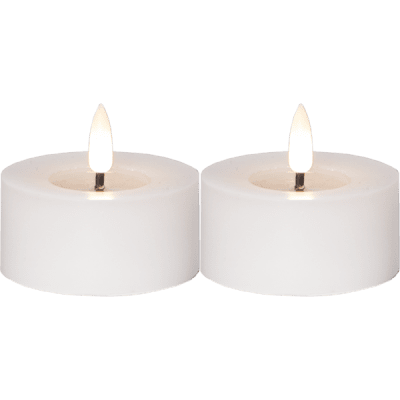 Värmeljus Flamme Vit 2-pack