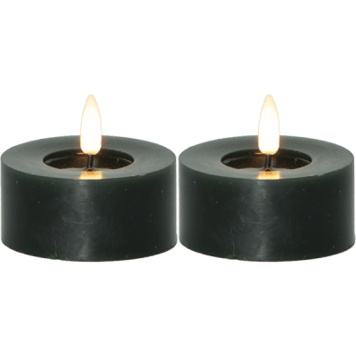 Värmeljus Flamme Grön 2-pack