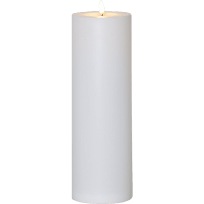 Blockljus Flamme Vit 10x32,5cm