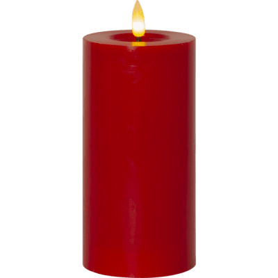 Blockljus LED Inne Flamme Röd 7,5x17,5cm