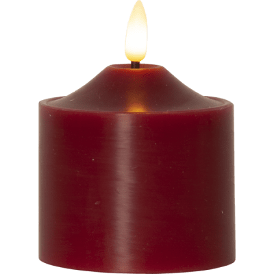 Blockljus LED Inne Flamme Röd 7,5x9,5cm