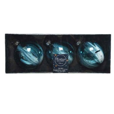 Julkula 8cm Mörkblå 3-pack