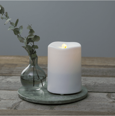 Blockljus LED Vit 10x14cm