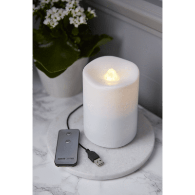 Blockljus LED Vit 10x14cm