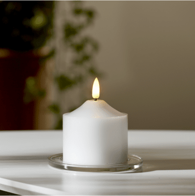 Blockljus LED Inne Flamme 7,5x9,5cm