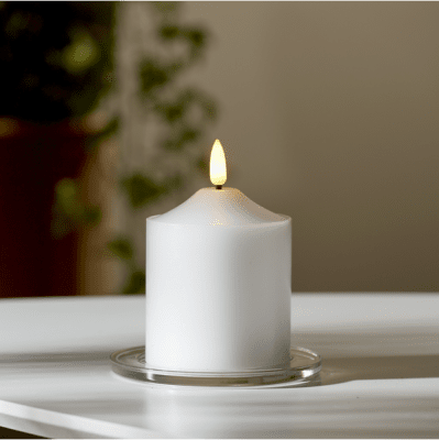 Blockljus LED Inne Flamme 7,5x12cm