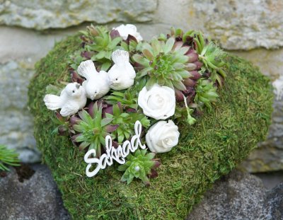 Fågel Trio Vit Stick 7cm