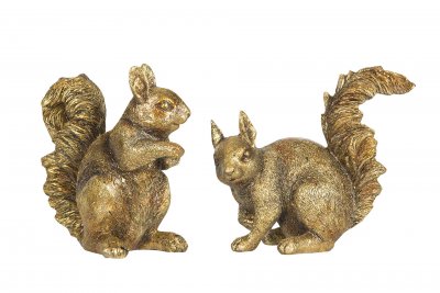 Ekorre Antik Guld 11x5x11cm