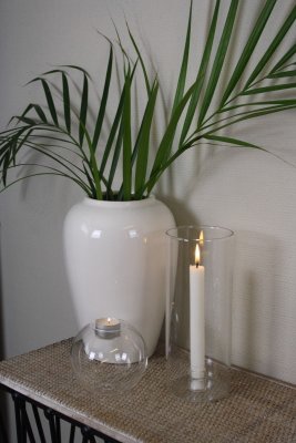 Lykta Kronljus Glas 10xH25cm