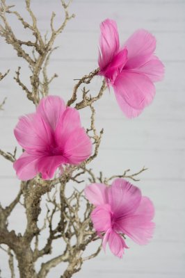 Fjäder Blom 12-pack Cerise