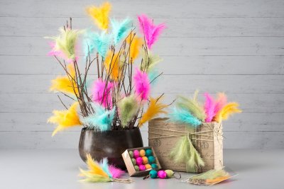 Fjäder Vippa Hänge 12-pack Mix