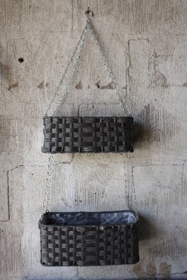 Ampel Konstrotting 2 våningar Svart/Grå 38x16x96cm