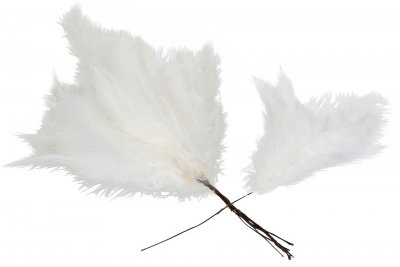Fjäder Vippa tråd 12-pack Vit