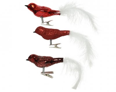 Fågel clip Röd 3x8x3,5cm