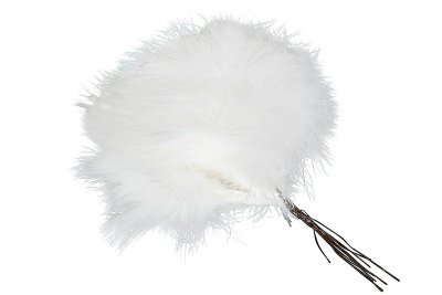 Fjäder Tråd Pudervippa 12-pack Vit