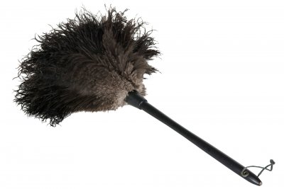 Dammvippa Lyx Strutsfjäder Svart 45cm