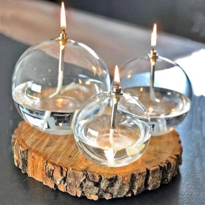 Oljelampa Glas 9cm