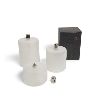 Oljelampa Glas Cylinder Frostad 8,5cm