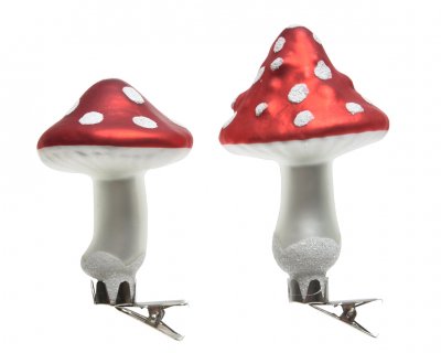 Svamp på clip 6,5x9cm Röd