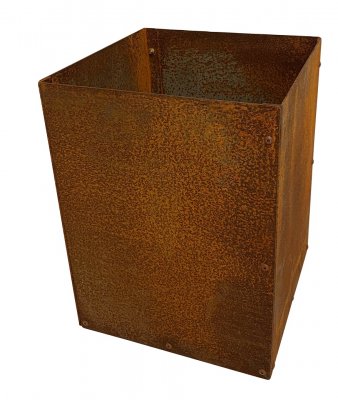 Kruka Corten med botten 30x30x40cm