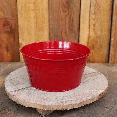 Zinkskål Röd 19x9cm
