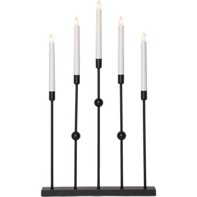Ljusstake Gustavo Svart 37x64x6cm