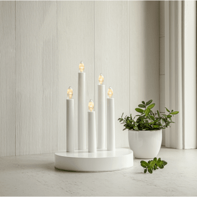 Ljusstake Doris Vit 17,5x24cm