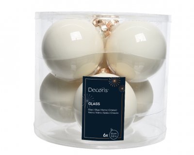 Julkula 8cm Vit 6-pack Wool White