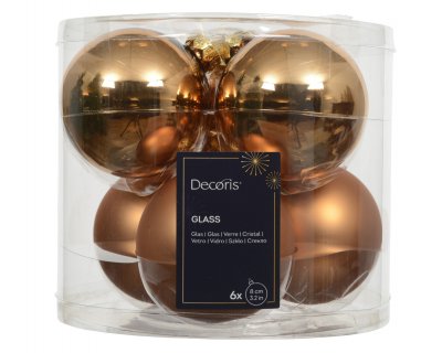 Julkula 8cm Ljusbrun 6-pack Brandy