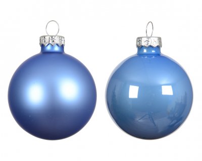 Julkula 6cm Mörkbrun Mix 10-pack Sky blue