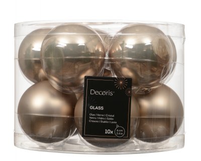 Julkula 6cm Beige Mix 10-pack Smokey Pearl