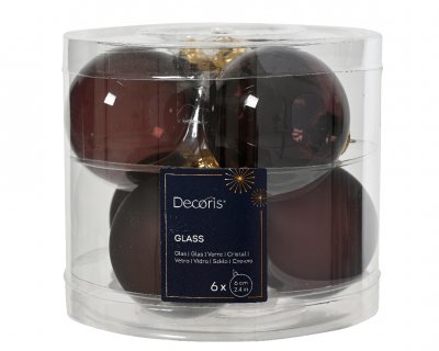Julkula 6cm Mörkbrun 6-pack
