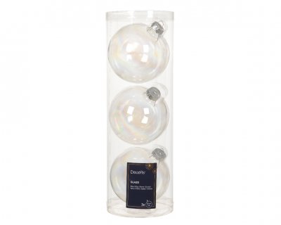 Julkula 10cm Klar Iris 3-pack
