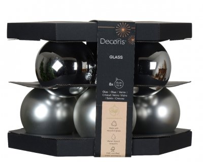 Julkula 8cm Silver 8-pack