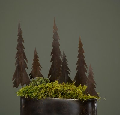 Julgran stick Brun 18x6,5cm