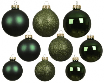 Julkula Mix Mörkgrön 7cm 21-pack