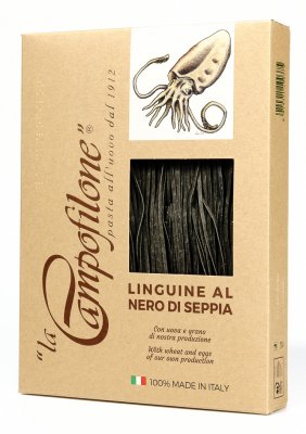 Pasta Linguine al Nero di Seppia Äggpasta 250g