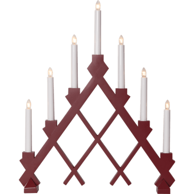 Ljusstake Rut Röd 43x53x7cm