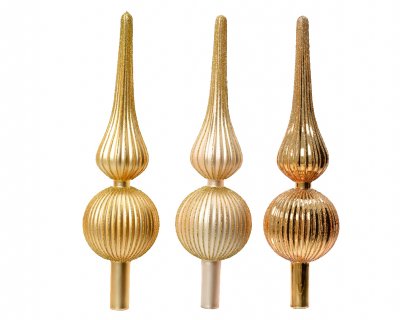 Julgranstopp 8x31cm Guld