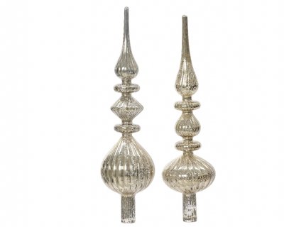 Julgranstopp 9x35cm Silver