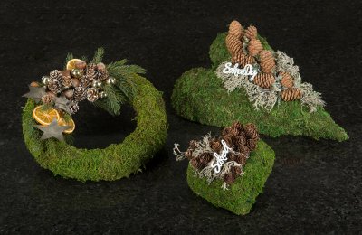 Mosshjärta Rak 36x23x5cm