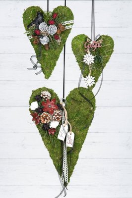 Hjärta Rak Mossa 55x2x100cm