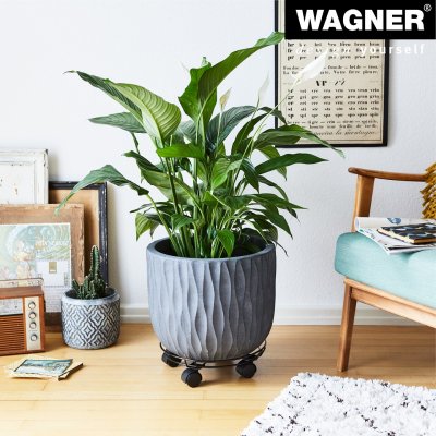 Rullvagn Draht Svart med kant 30cm