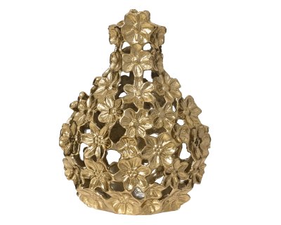 Vas Blommor Guld 25x16xH30,5cm